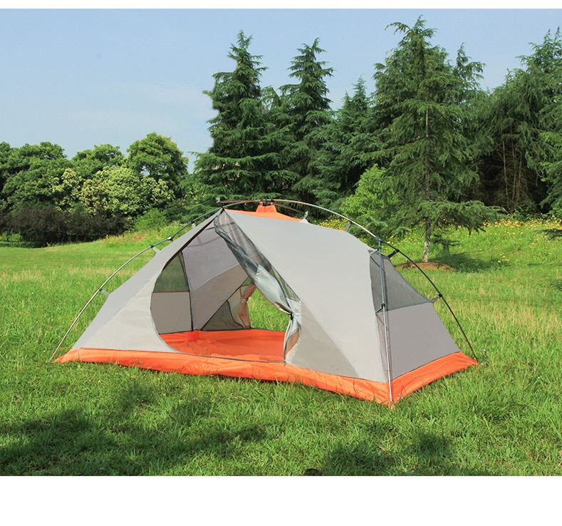 Cheap Goat Tents FLYTOP Ultralight 2 Person Outdoor Tent Waterproof Double Layer Aluminum Rod Tourist Camping Hiking Tent For Outdoor Recreation Tents 